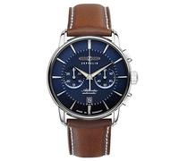 Zeppelin Atlantic 8422 Men's Watch with Leather Strap Automatic Chrono Sapphire Coated K1 Glass one size brown