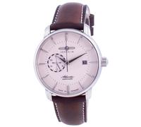 Zeppelin Atlantic Beige Dial Leather Strap Automatic Analog Z84705 Men's Watch