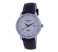 Zeppelin Atlantic Beige Dial Leather Strap Quartz 8442-5 84425 Men's Watch