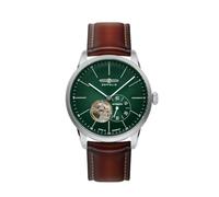 Zeppelin Flatline Green Open Heart Dial Automatic Dress Men's Watch 83644