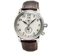 Zeppelin LZ 127 Graf Dual Time Beige Dial Leather Strap Quartz 76445 Mens Watch