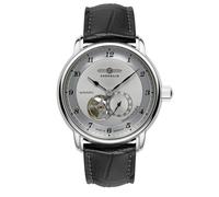 Zeppelin Men's Watch Automatic Open Heart Friedrichshafen Black 8566-4