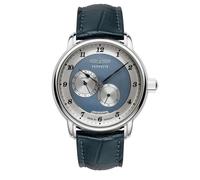 Zeppelin Friedrichshafen Leather Strap Blue Dial Automatic 85683 Men's Watch