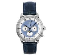 Zeppelin Friedrichshafen Blue Leather Strap Blue Dial Quartz 85363 Men's Watch