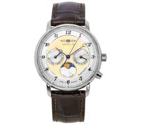 Zeppelin Friedrichshafen Leather Strap Gold Dial 85375 Women's Ladies Watch