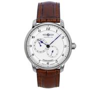 Zeppelin Friedrichshafen Leather Strap White Dial Automatic 85681 Men's Watch