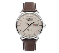 Zeppelin Herrenuhr mit Lederband Serie Atlantic Automatik Wochentag Datum 8466