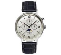 Zeppelin Herrenuhr mit Lederband Serie LZ 129 Hindenburg Mondphase Pointer Date Wochentag Monat 8076