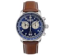 Zeppelin LZ 127 GRAF Quartz Chronograph (40mm) Blue Dial/Brown Leather Strap 86843