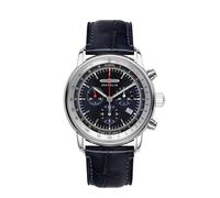 Zeppelin LZ 14 Marine Quartz Chronograph (42mm) Dark Blue Dial/Dark Blue Leather Strap 8888-3
