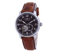 Zeppelin LZ127 Graf Open Heart Leather Automatic 7666-4 76664 Men's Watch