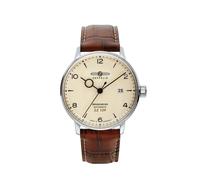 Zeppelin LZ 129 Hindenburg Beige Dial Leather Automatic Analog 80625 Mens Watch