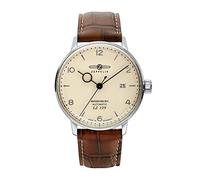Zeppelin LZ 129 Hindenburg Beige Dial Leather Automatic Analog 80625 Mens Watch