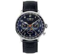 Zeppelin lz129 Hindenburg moonphase Mens Analogue Quartz Watch with Leather Bracelet 7036-3