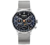 Zeppelin lz129 Hindenburg moonphase Womens Analogue Quartz Watch with Stainless Steel Bracelet 7037M-3