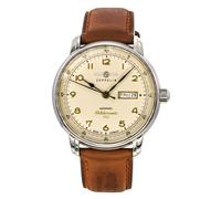 Zeppelin Mediterranee 1921 Leather Strap Beige Dial Automatic Z96645 Men's Watch