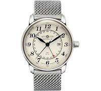 Zeppelin Graf GMT Swiss Movement 7642M5 - Man - 42 mm - Analogue - Quartz - Mineral Glass Beige 22 mm