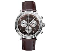 Zeppelin Men's Quartz Watch with Brown Dial Analogue Display and Brown Leather Strap 70865