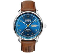 Zeppelin Men's Watch Automatic 100 Years Méditerranée Braun/Blau 9664-3