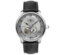 Zeppelin Men's Watch Automatic Open Heart Friedrichshafen Black 8566-4
