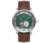 Zeppelin Men's Watch Automatic Open Heart Friedrichshafen Braun/Green 8566-2