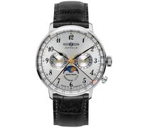 Zeppelin Moonphase 70361 - Man - 40 mm - Analogue - Quartz - Plexi Glass Silver 20 mm