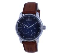 Zeppelin New Captain's Line Automatic Leather Strap Dress Z86623 50M Men's Watch