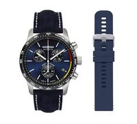 Zeppelin Night Cruise Mens Analogue Quartz Watch with Leather Bracelet 7288-3 Set