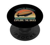 Zeppelin Odyssey Explore The Skies Retro 70s Sunset PopSockets Adhesive PopGrip