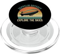 Zeppelin Odyssey Explore The Skies Retro 70s Sunset PopSockets PopGrip for MagSafe