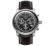 Zeppelin Reloj 7680m-2 cronógrafo alarma de cuarzo Mens Analogue Quartz Watch with Leather Bracelet 7680M-2
