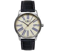 Zeppelin Ronda Women's Watch Quartz Date with Crocodile Look Leather Strap, 8345-1 Beige / Blue, Strap.