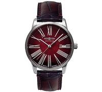 Zeppelin Ronda Women's Watch Quartz Date with Crocodile Look Leather Strap, 8345-5 Wine Red, Strap.