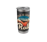 Zeppelin This is How I Roll 70s 80s Dirigible Airship Stainless Steel Insulated Tumbler