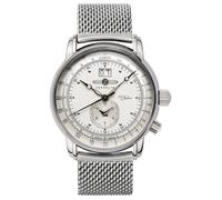 Zeppelin Watches 7640M1 Men's Analog Quartz Watch with Stainless Steel Strap, White, Bracelet