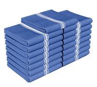 Zeppoli Classic 15 Pack 100% Natural Cotton Kitchen Towel Set, Reusable Wash Cloths, Absorbent Dish Towels, Machine Washable Hand Towels, Kitchen Essentials, 14" x 25" - Navy Blue