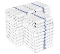Zeppoli Kitchen Towel Set - 30 Pack White Cotton Dish Towels - Soft and Absorbent