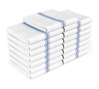 Zeppoli Tea Towel Set- 15 Pack White Kitchen Towels -100% Natural Cotton Dish Catering Towels- Soft and Absorbent Flour Sack Towels makes them Great Bar Cloth Towels