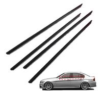 ZEPQUE Window Molding Trim Seal Compatible with BMW E90 (2004-2012) 4pcs Black Car Outer Door Window Weatherstrip Seal Belt, Window Weather Stripping Accessories