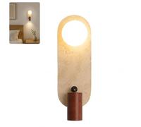 ZeptiHOM Adjustable Wall Sconce Medieval Wall Mounted Lamp Bedroom Wabi Sabi Milk Glass Wall Sconce Corridor Bedside Headboard (10 * 30cm,Brown)