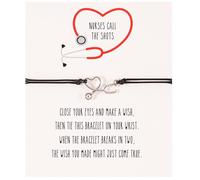 Zeptrix Nurse Gifts for Women Nurses Appreciation Nurse Week Gifts Graduation Bracelet with Card Nursing Student Graduation Valentines Gift for Nurses Practitioner Medical Assistant Female Her, Medium