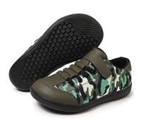 ZEPYFXIT Barefoot Shoes Kids Boys Girls Wide Minimalist Trail Running Shoes Lightweight Walking Sneaker School(Green Black,13 UK Child)