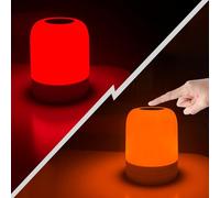 ZEQIDOU Amber & Red Sleep Aid Night Light Dimmable 2-in-1 Blue Light Blocking 670nm Rechargeable Night Lamp for Relaxation, Meditation, Yoga, Bedroom, Travel