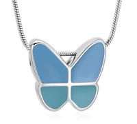zeqingjw Butterfly Urn Necklaces for Ashes Cremation Jewelry for Women Urns for Human Pet Ashes Memorial Locket Keepsake Ashes Jewelry, Stainless Steel, stainless steel