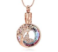 zeqingjw Cremation Jewelry Urn Necklace for Ashes Pendants Butterfly with Flower Memorial Funeral Keepsake Jewelry for Ashes, Metal, stainless-steel