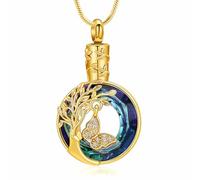 zeqingjw Cremation Jewelry Urn Necklace for Ashes Pendants Butterfly with Flower Memorial Funeral Keepsake Jewelry for Ashes, Metal, stainless-steel