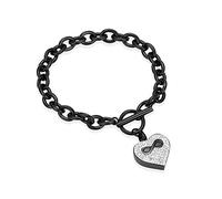 zeqingjw Infinity Heart Cremation Bracelet for Ashes - Stainless Steel Urn Bangles for Pet/Human Ashes - Memorial Keepsake Ash Jewelry(Black)