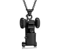 zeqingjw Urn Necklace for Ashes for Men Tractors Urn Locket Memorial Keepsake Jewelry for Human/Pet Ashes Cremation Jewelry, Stainless Steel, stainless steel