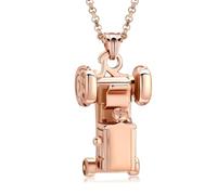 zeqingjw Urn Necklace for Ashes for Men Tractors Urn Locket Memorial Keepsake Jewelry for Human/Pet Ashes Cremation Jewelry, Stainless Steel, stainless steel