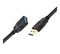 ZEQKULW USB 3.0 Extension Cable 5m/15ft USB3.0 Type A Male to Female Extender Cable usb 3.0 cord Compatible for with USB Keyboard,Mouse,Hard Drive,USB Flash Drive, Card Reader (5M, Black)
